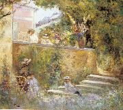 Lebasque, Henri, Nono and Marthe in the Garden with Madame Lebasque